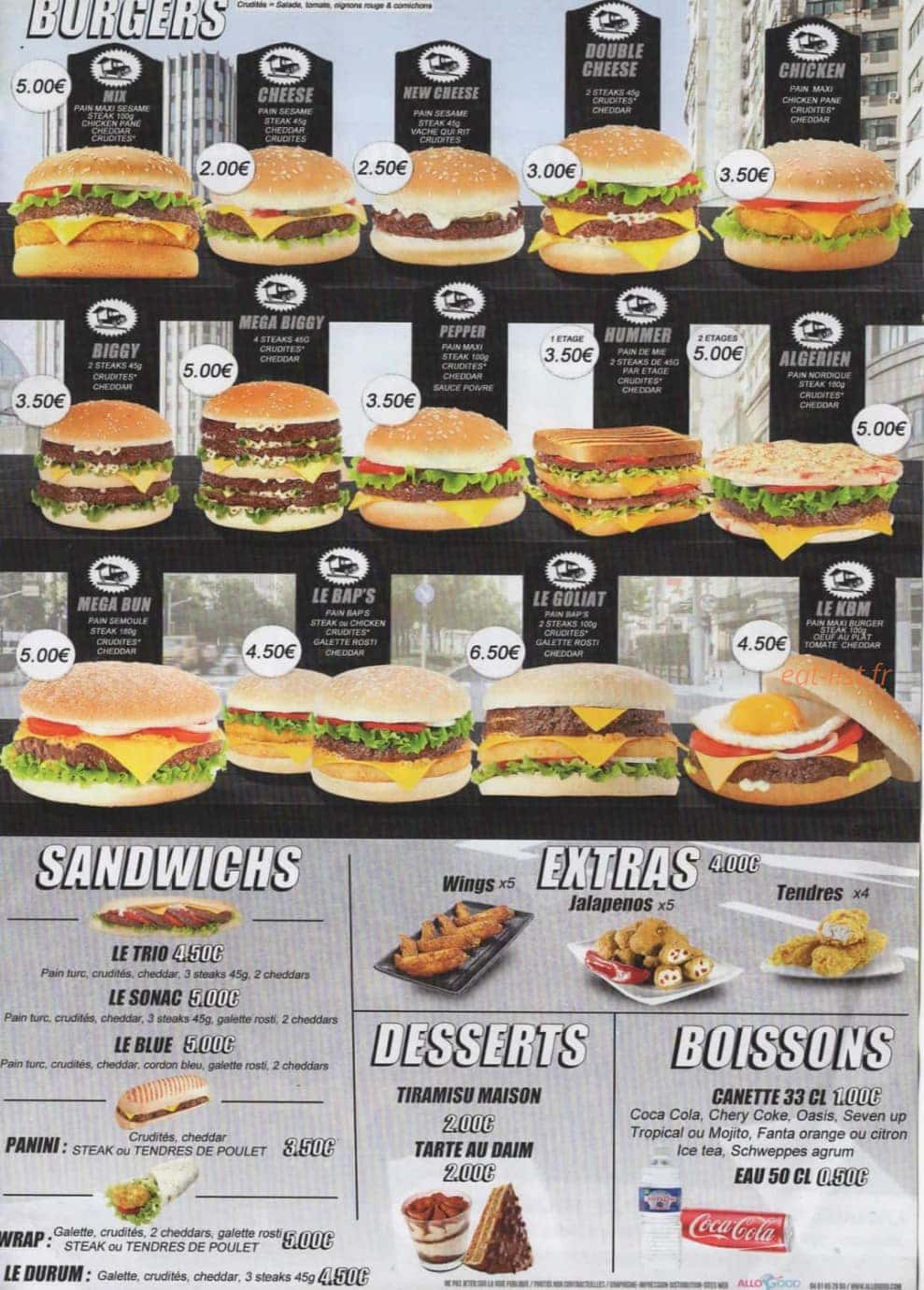 So'Burger — carte page 2