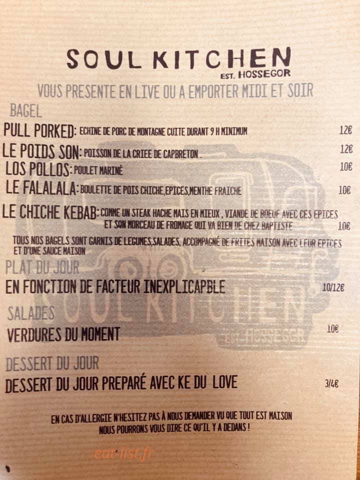 Soul kitchen — carte page 1