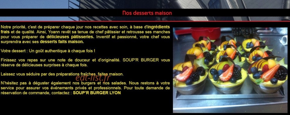 Soup' R burger — carte page 4