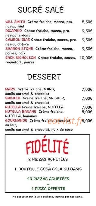 Star Pizza — carte page 3