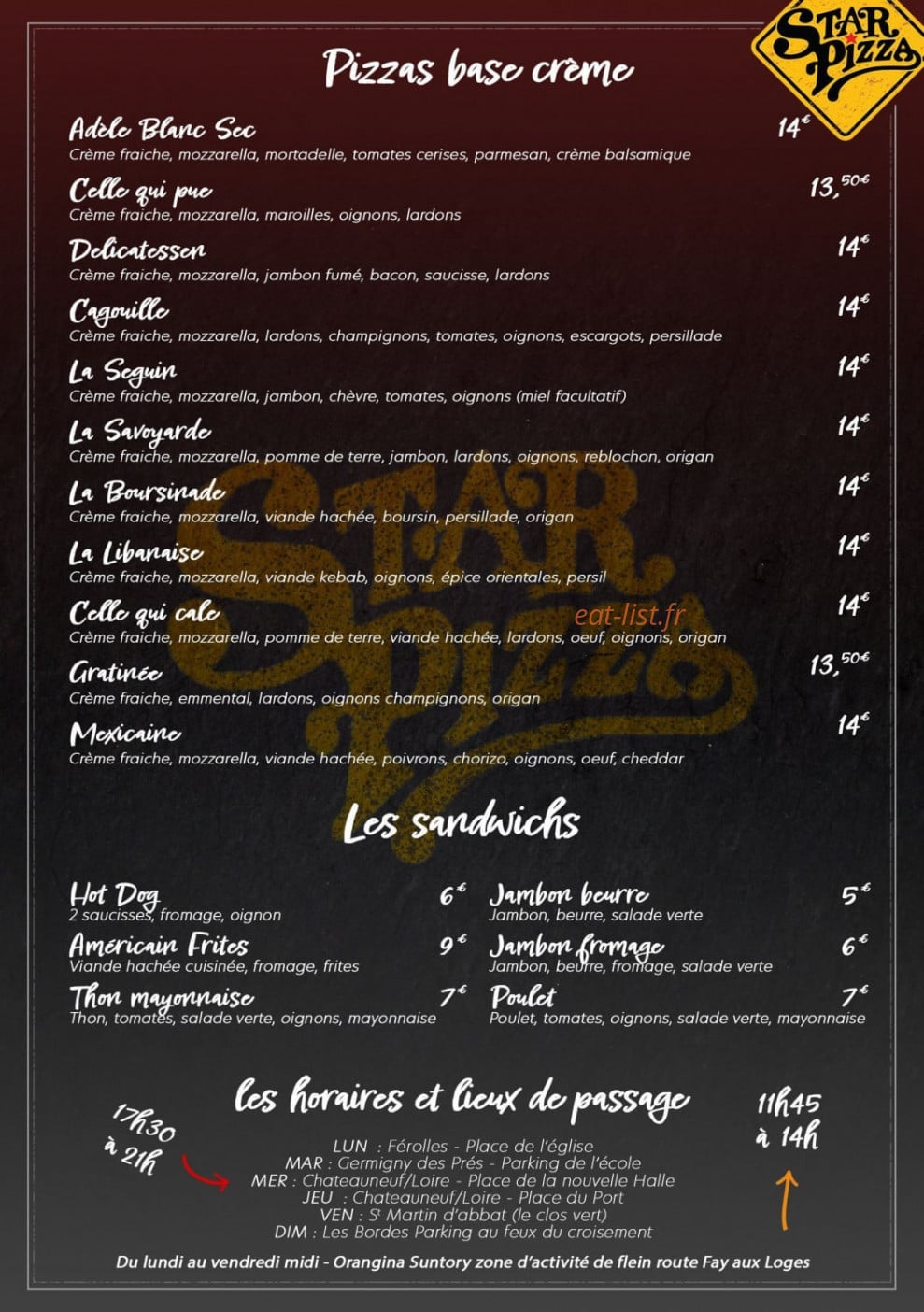 Starpizza — carte page 2