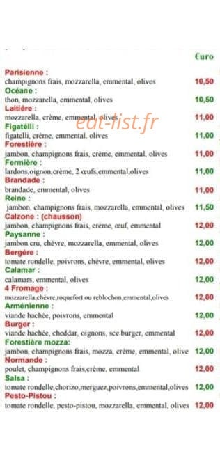 Stop Pizza — carte page 2