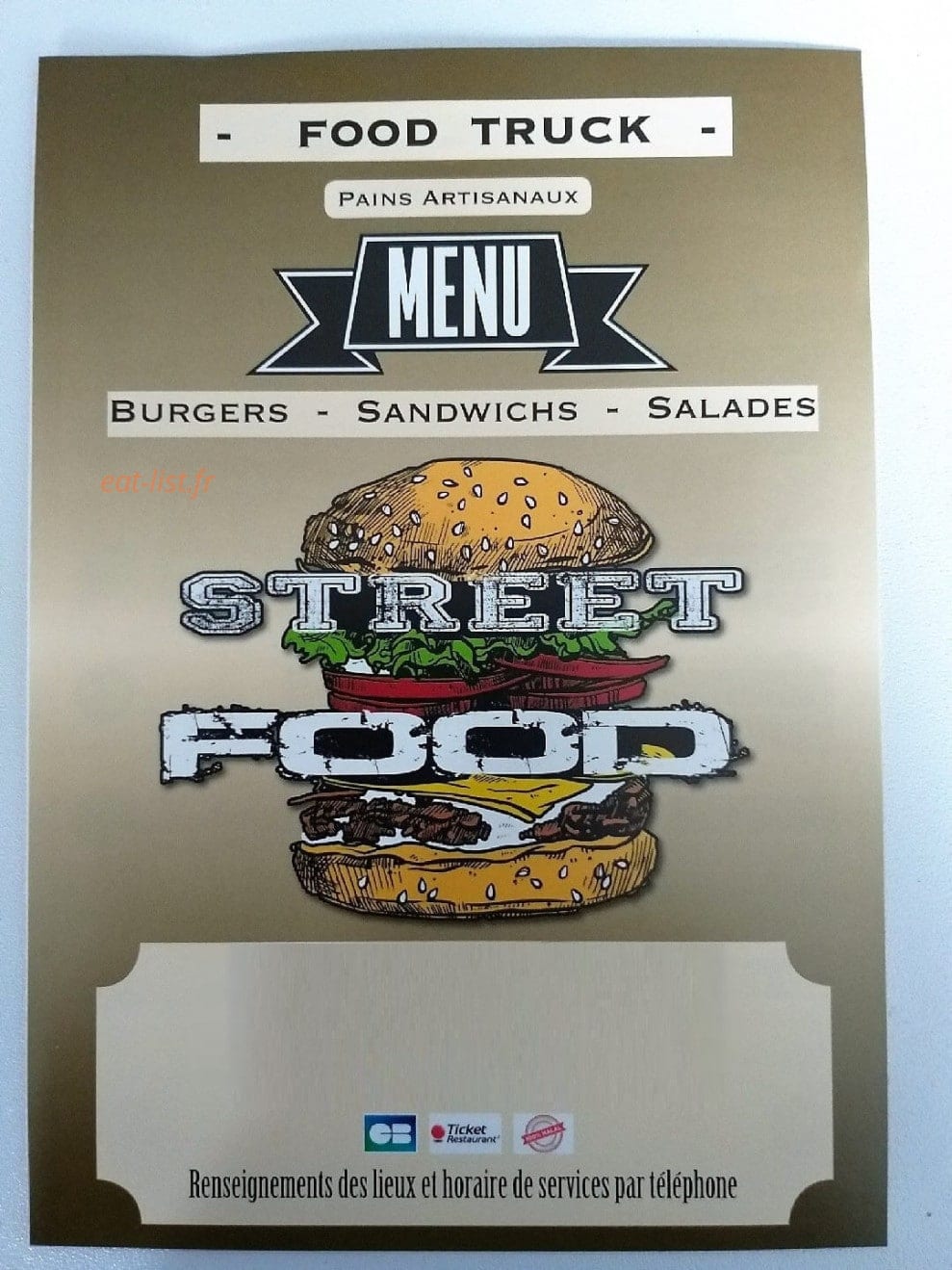 Street Food — carte page 1