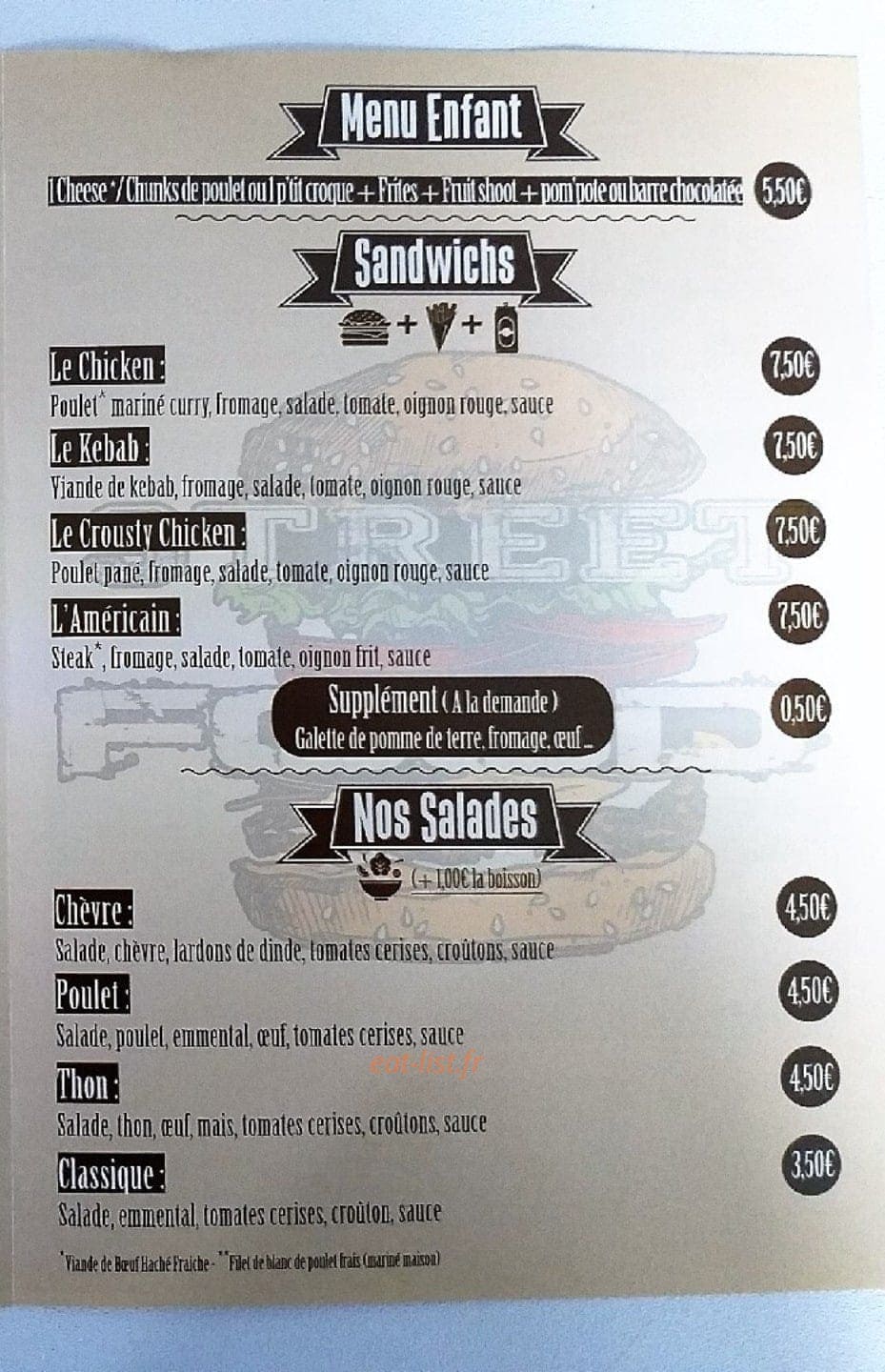 Street Food — carte page 3