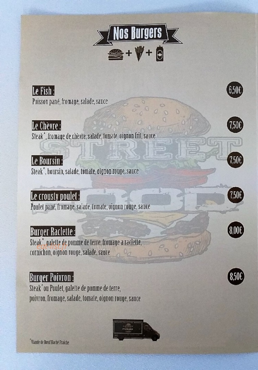 Street Food — carte page 2