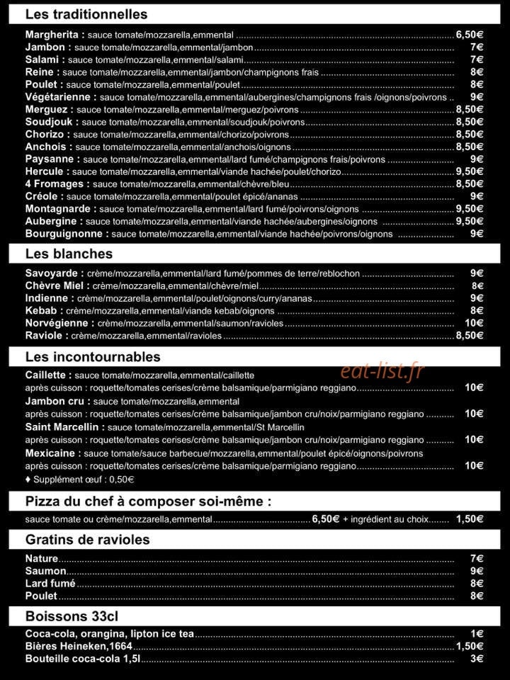 Street pizza — carte page 2