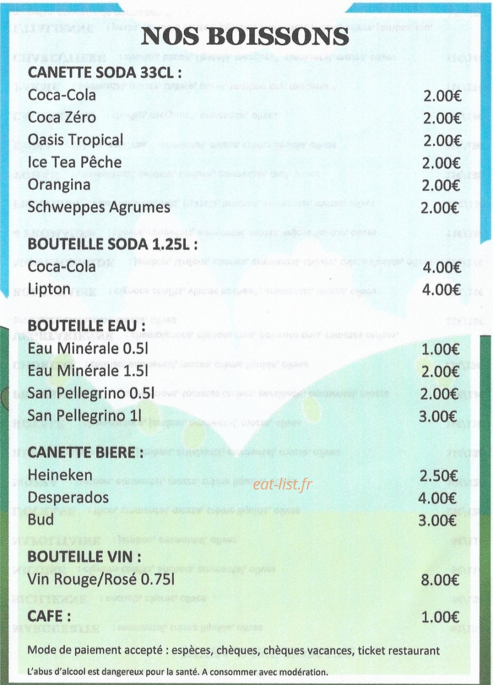 Sun Pizza — carte page 5