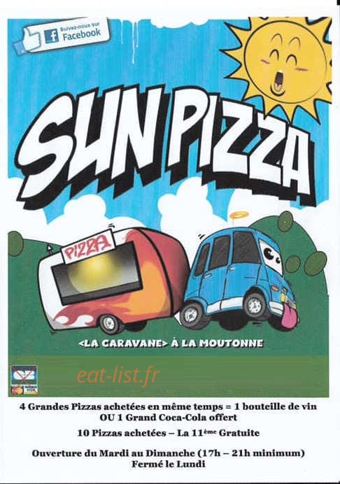 Sun Pizza — carte page 1