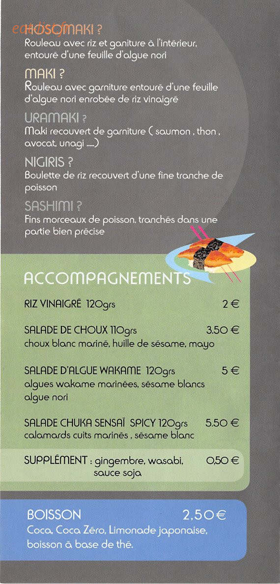 Sushi me — carte page 4