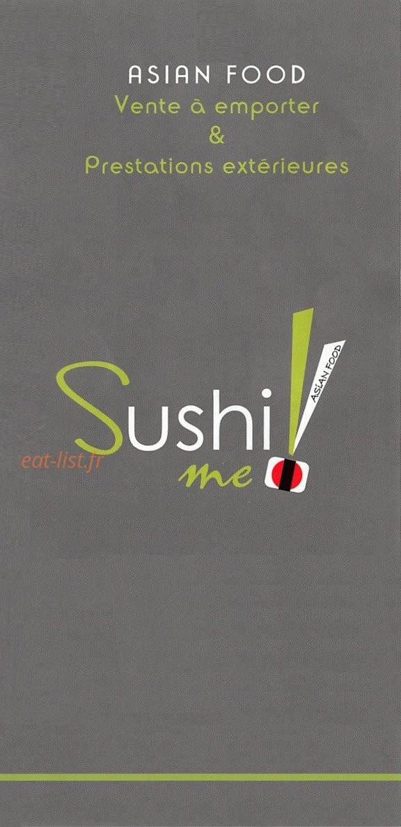 Sushi me — carte page 1