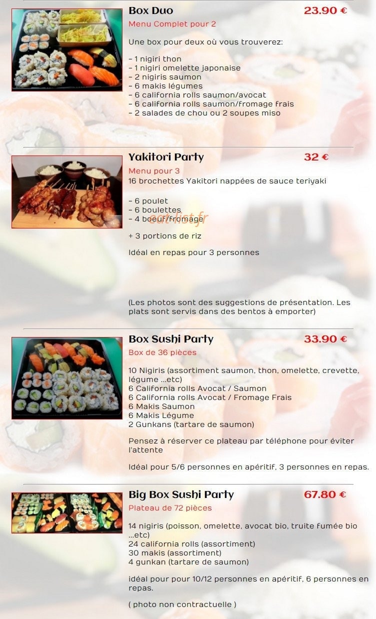 Sushi Môbile — carte page 12