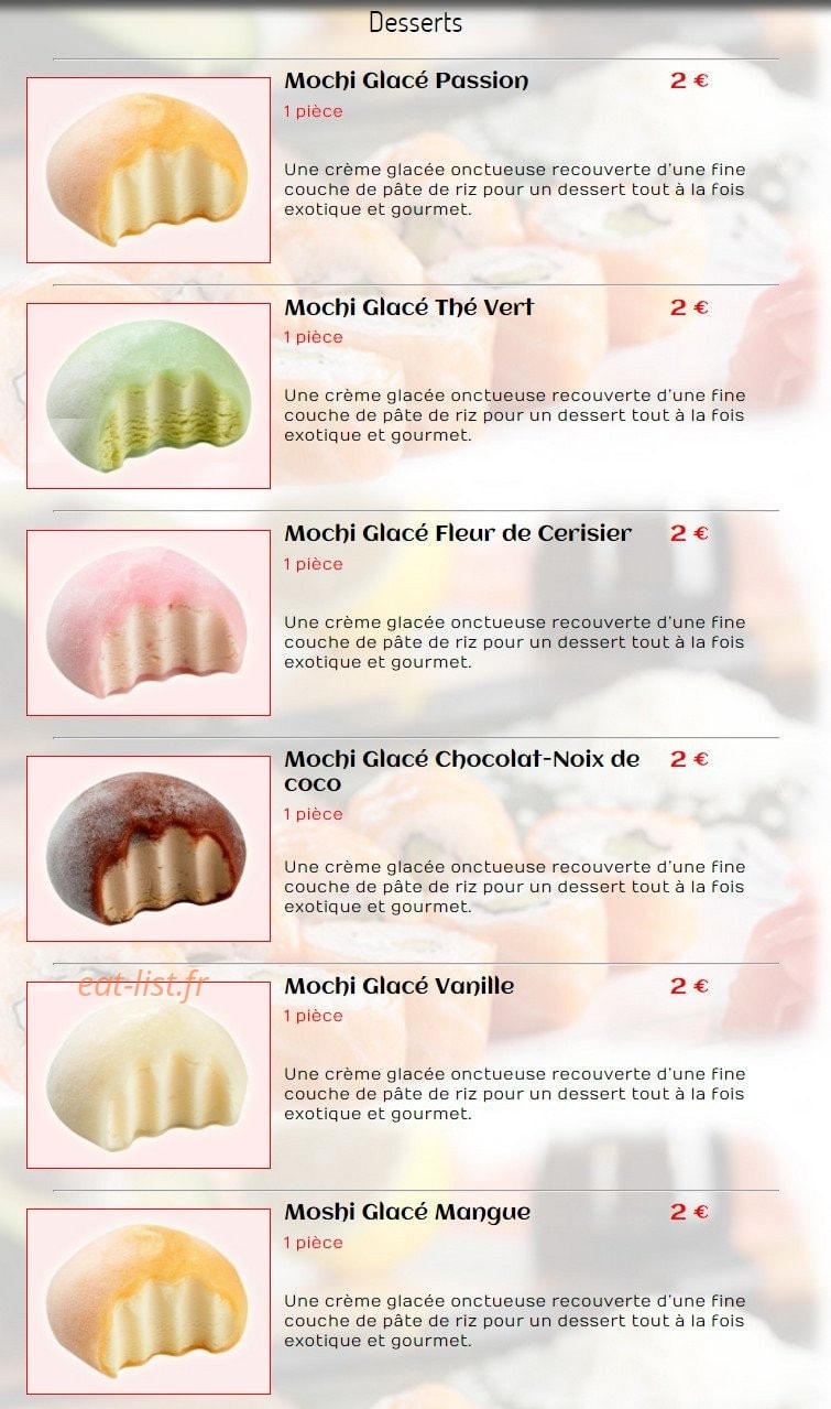 Sushi Môbile — carte page 9
