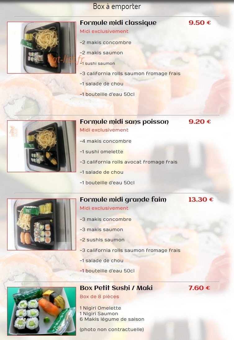 Sushi Môbile — carte page 4