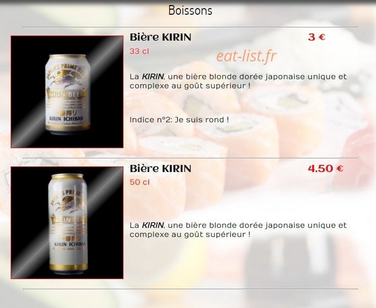 Sushi Môbile — carte page 10