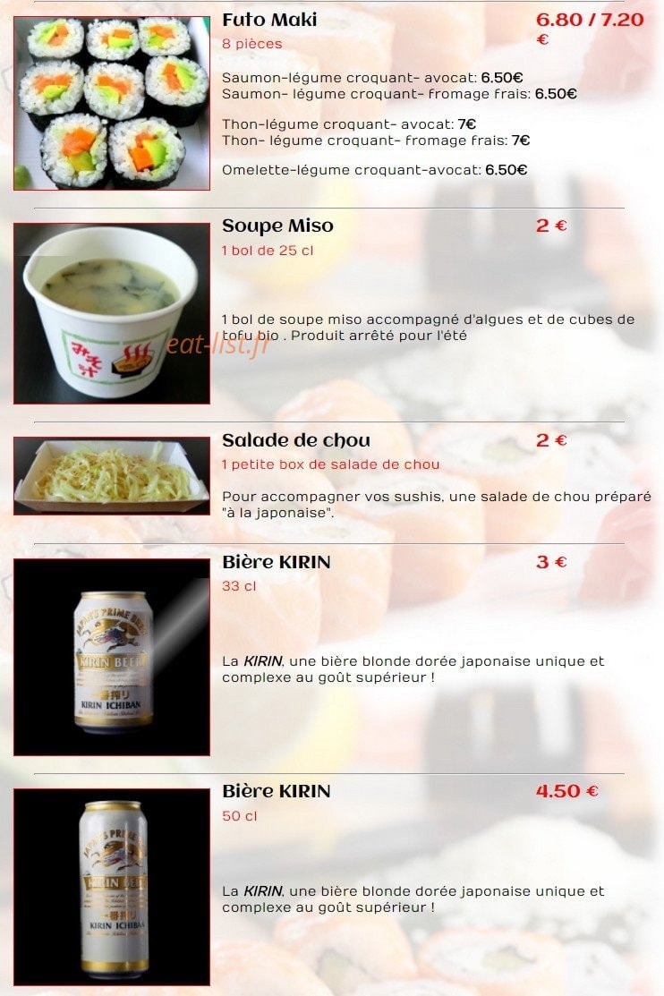 Sushi Môbile — carte page 3
