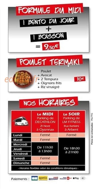 Sushi Truck — carte page 6