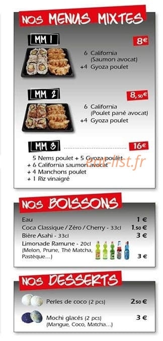 Sushi Truck — carte page 4
