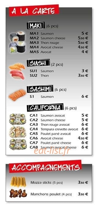 Sushi Truck — carte page 5