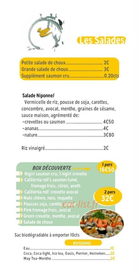 Sushi'z — carte page 2