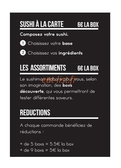 Sushiju — carte page 2