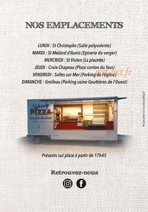 Sylvain Pizza — carte page 4