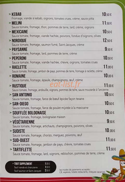 Taco Pizz' — carte page 3