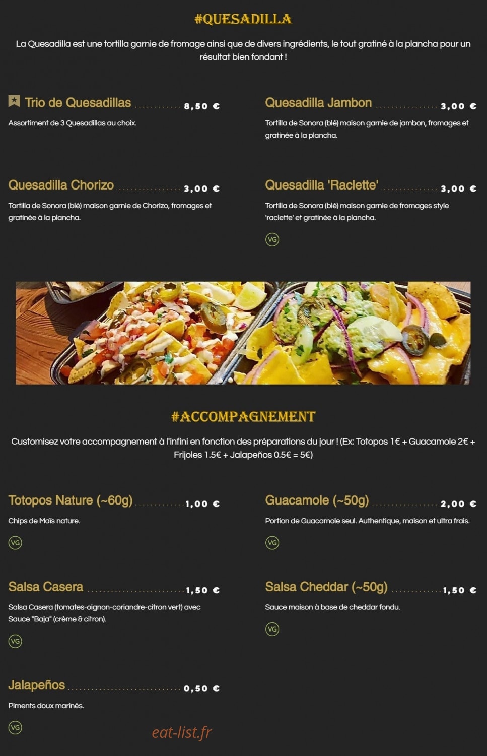 Taco Time — carte page 3