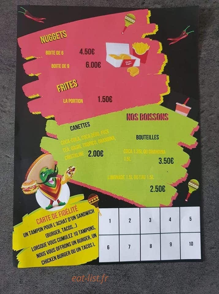 Tacos & Burgers — carte page 2