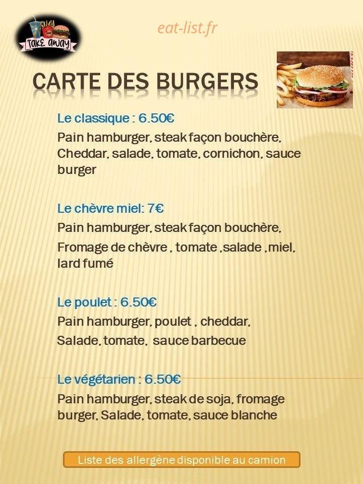 Take away — carte page 2