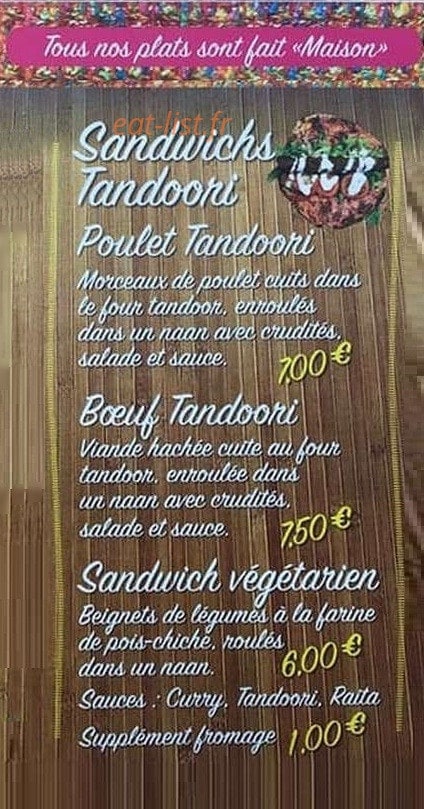 Tandoori Masala — carte page 2