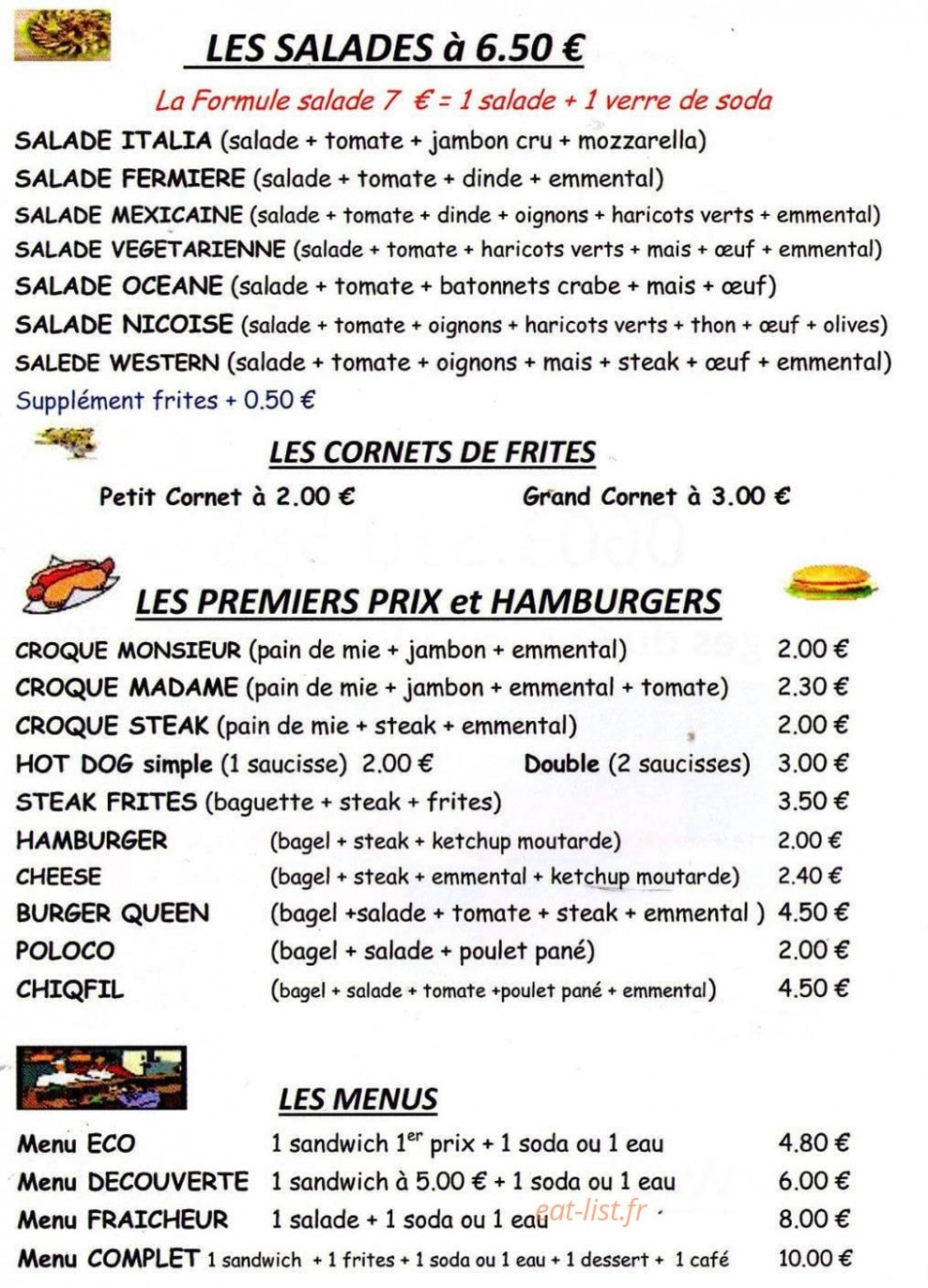 Tap A Faim — carte page 2