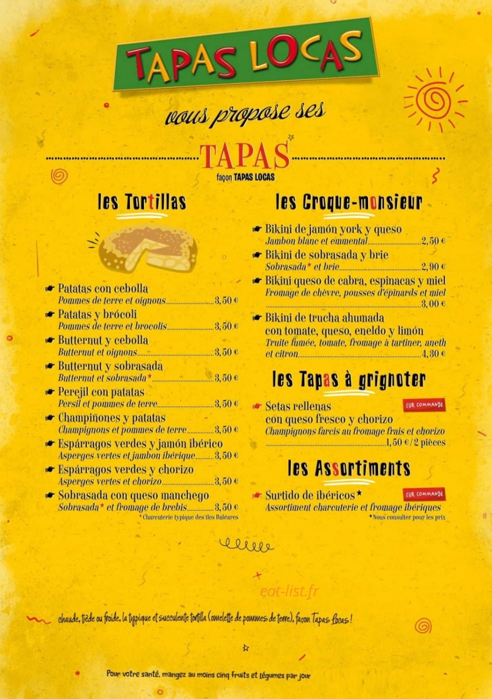 Tapas Locas — carte page 4