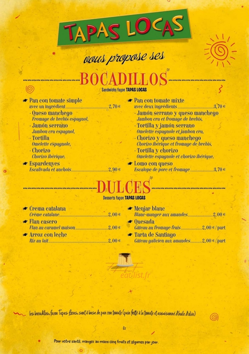 Tapas Locas — carte page 6
