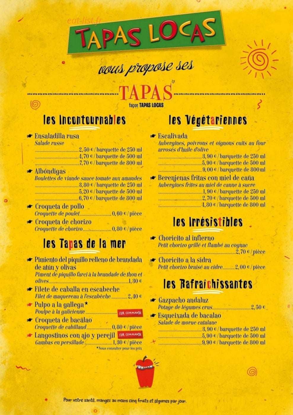 Tapas Locas — carte page 3