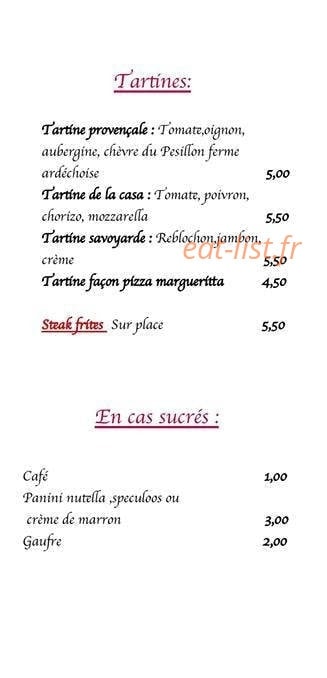 Tartine and co — carte page 5