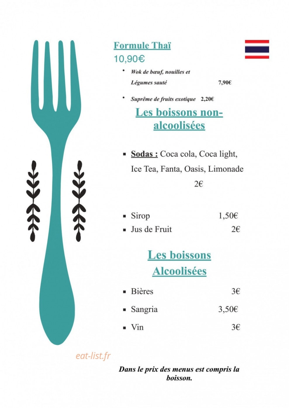 Tast'Eat — carte page 2