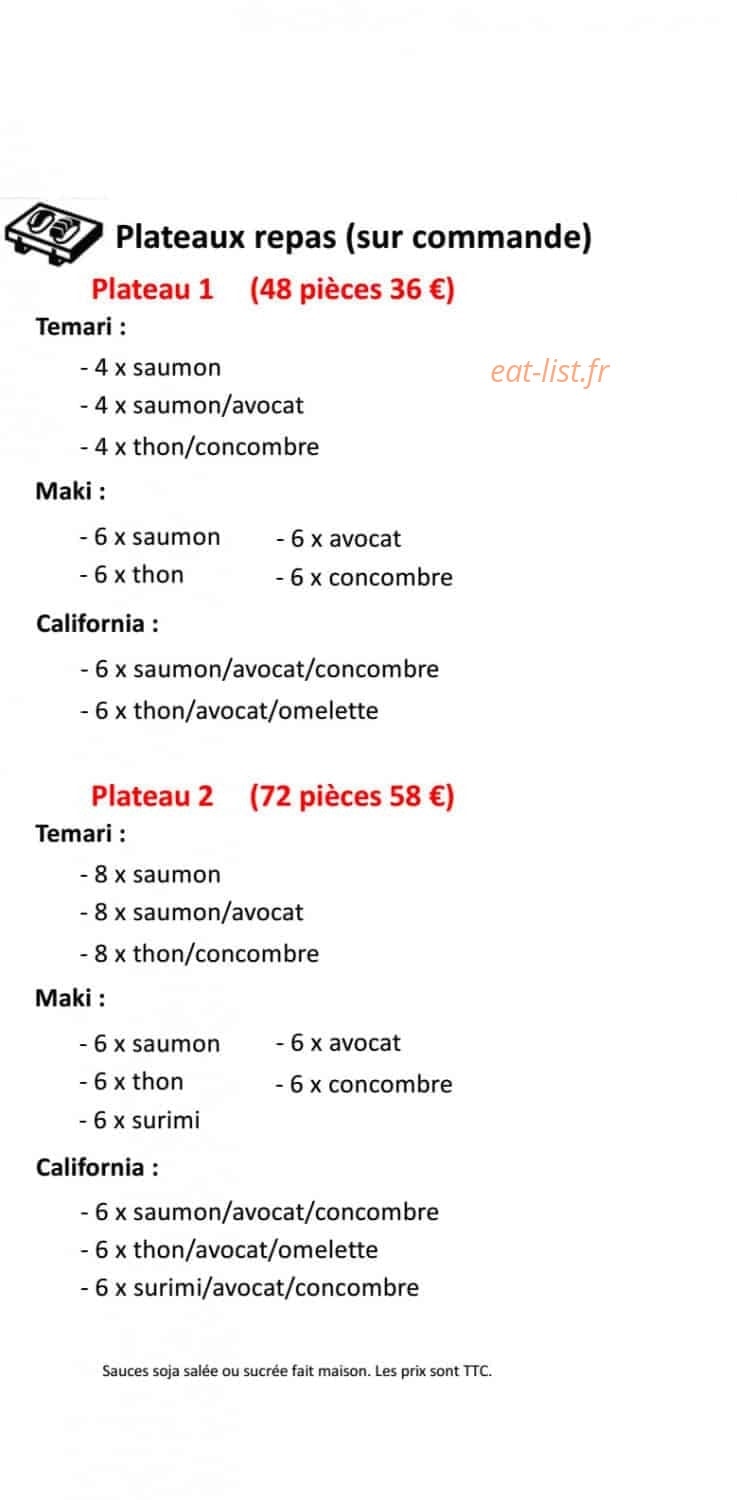 Temari Sushi — carte page 3