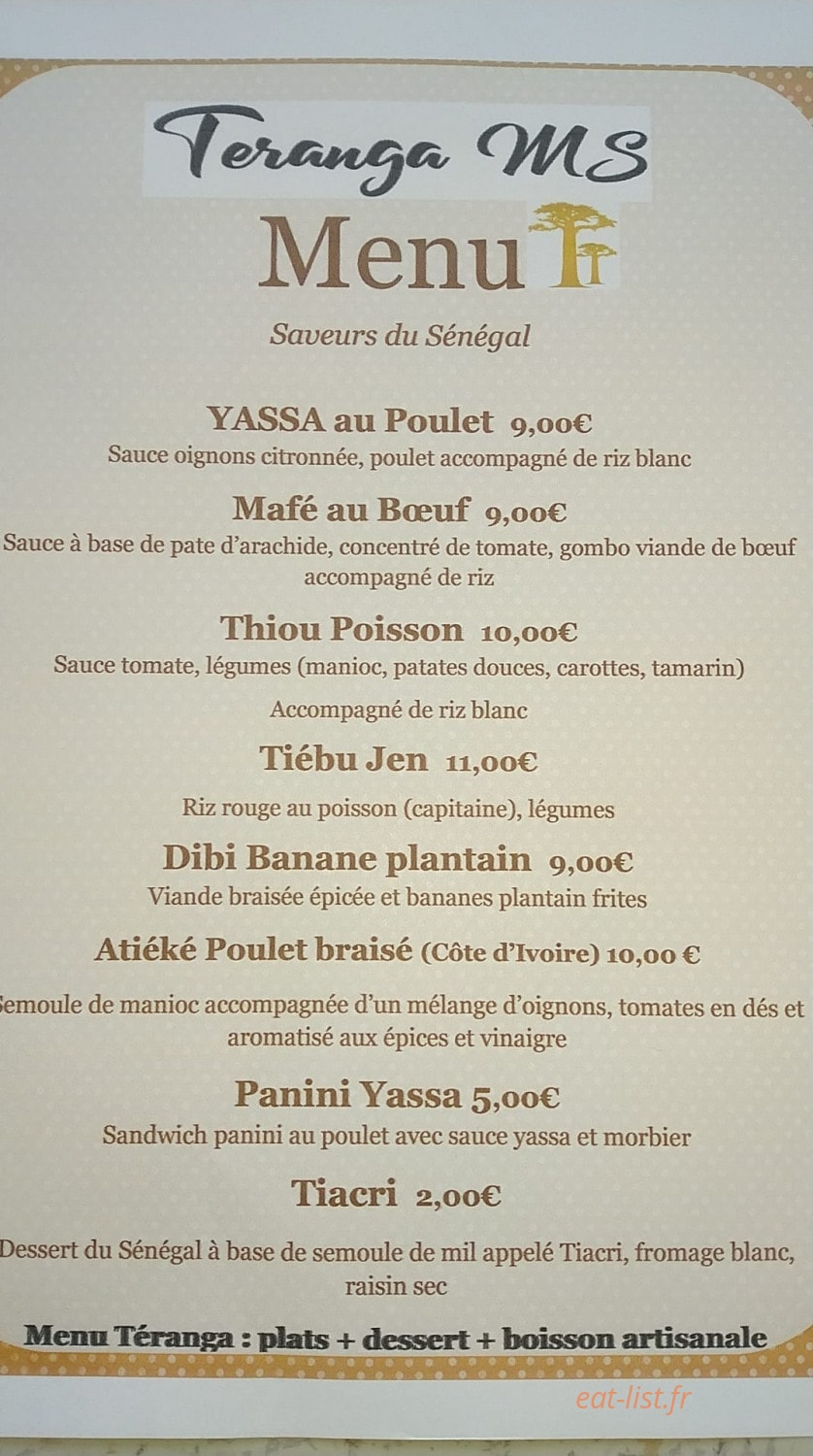 Teranga MS — carte page 1
