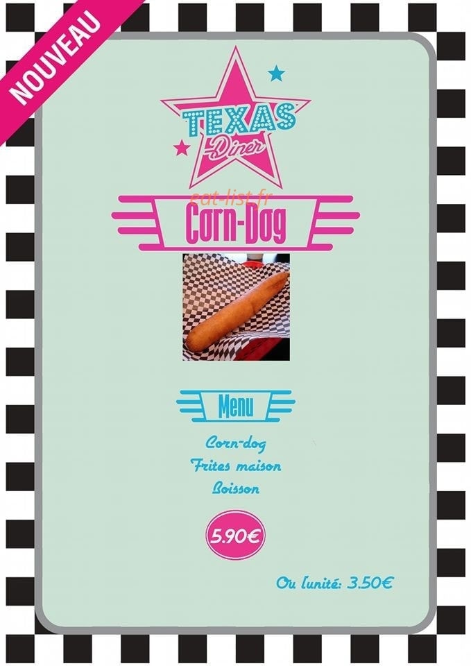 Texas Diner — carte page 3