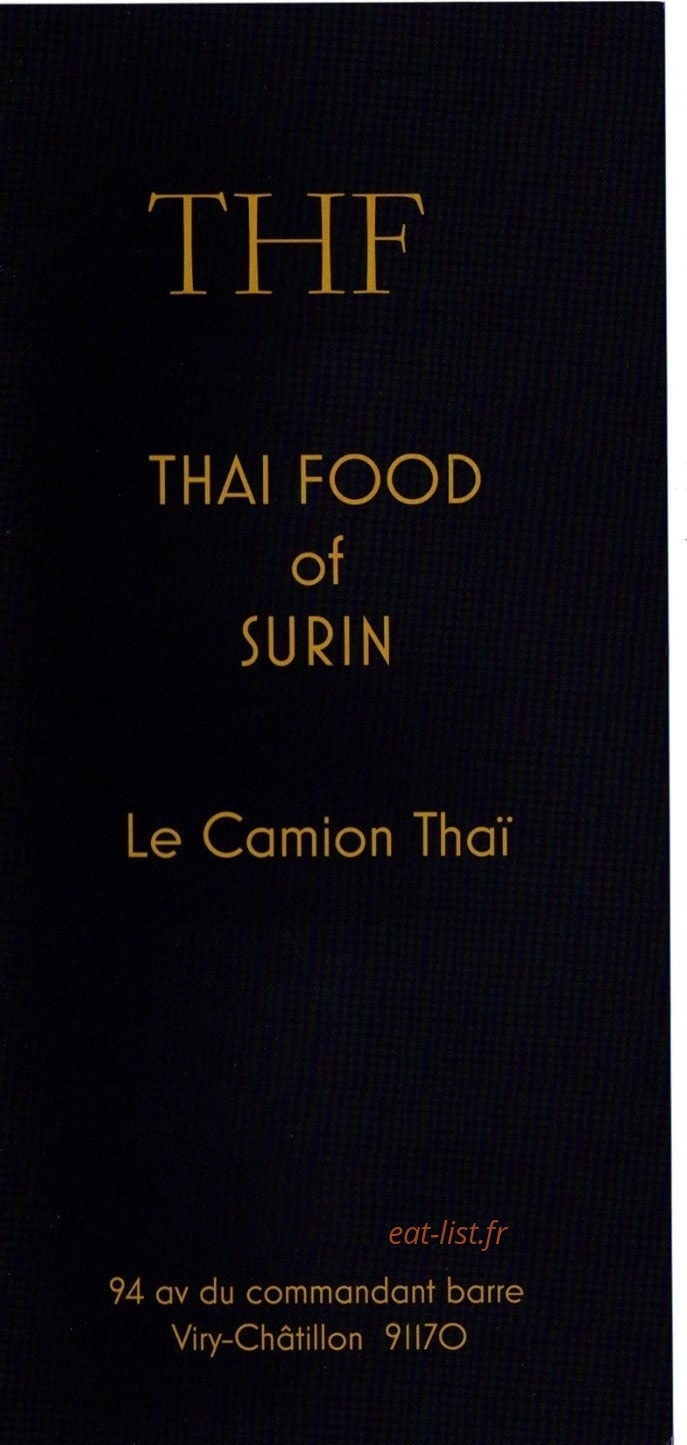 Thaï Chuan Chim — carte page 1
