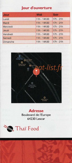 Thaï Food Lescar — carte page 6
