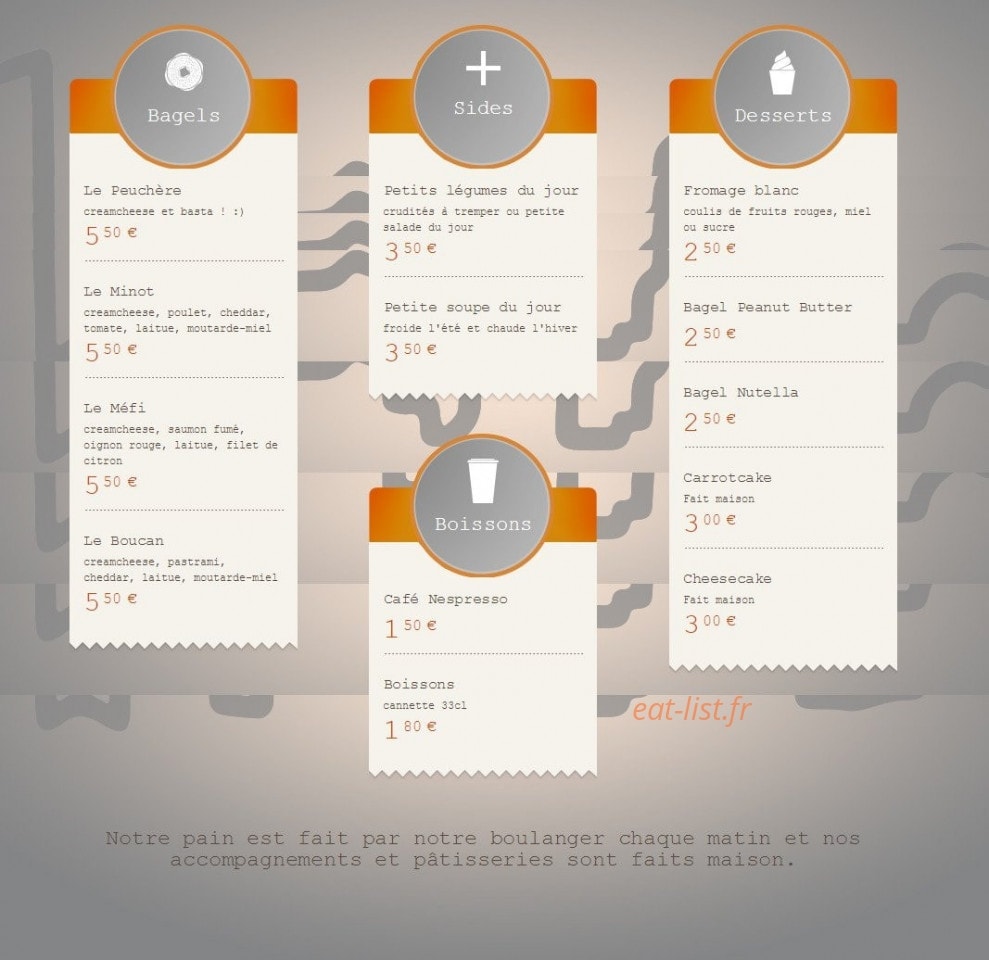The Bagel Box — carte page 5
