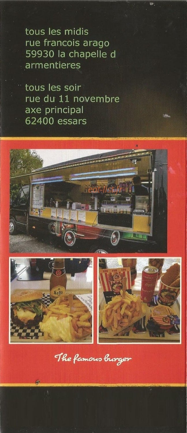 The famous burger — carte page 5