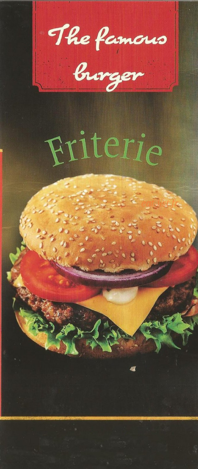 The famous burger — carte page 1