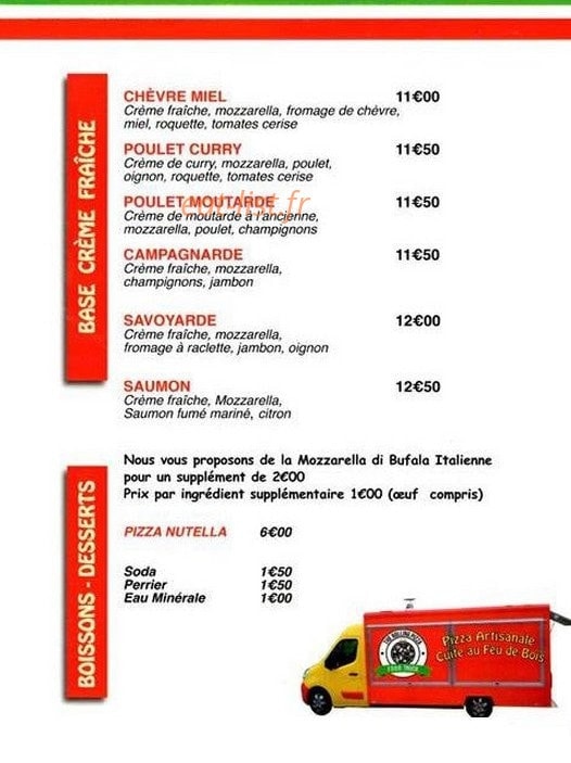 The Rolling Pizza — carte page 2