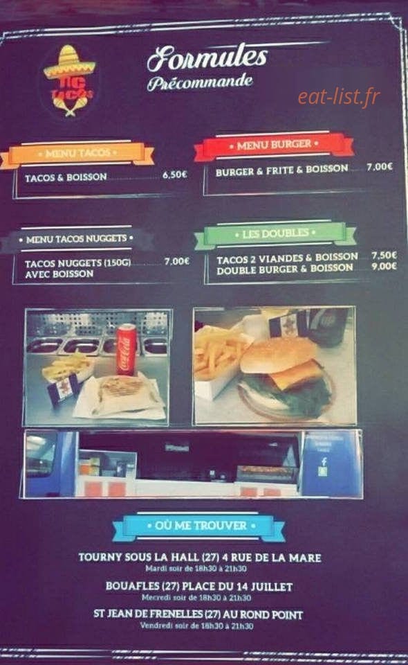 Tic Tacos — carte page 1