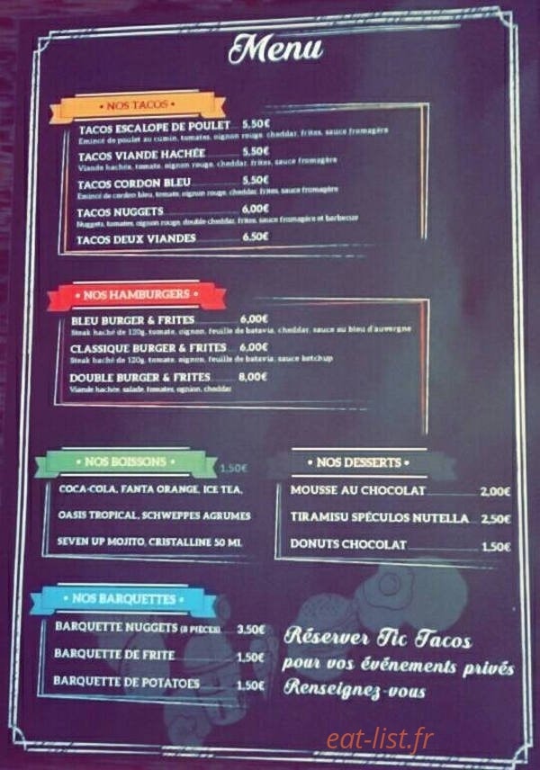 Tic Tacos — carte page 2