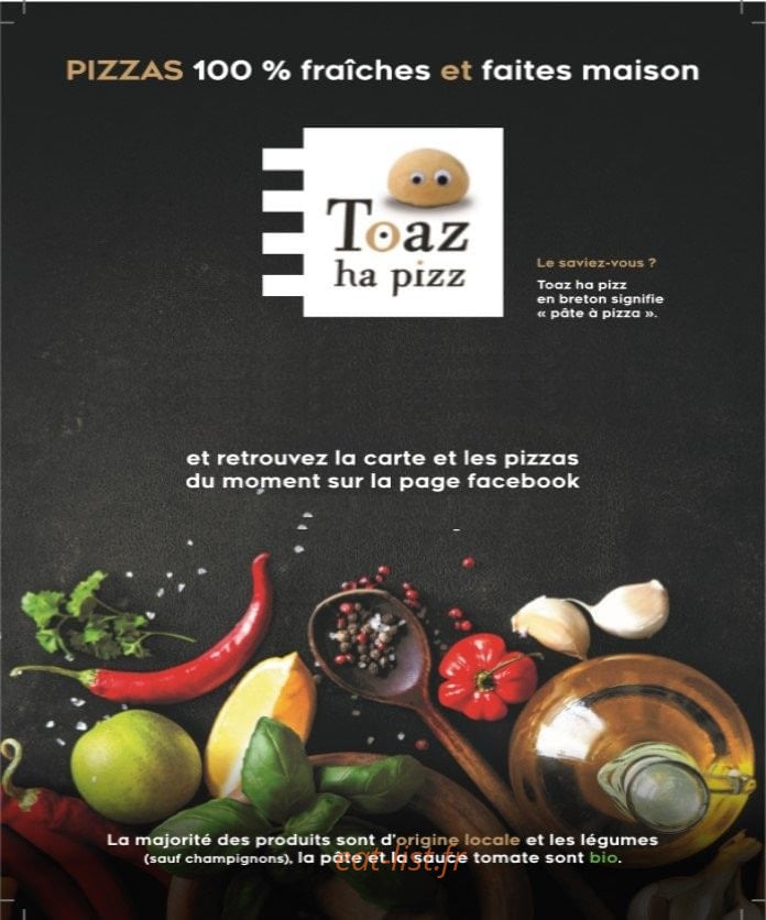Toaz Ha Pizz — carte page 1