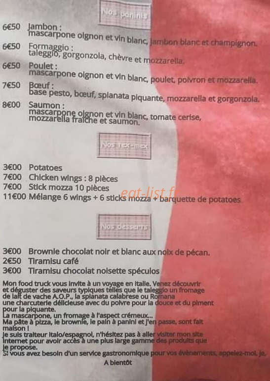 Tocino Pizzas — carte page 2