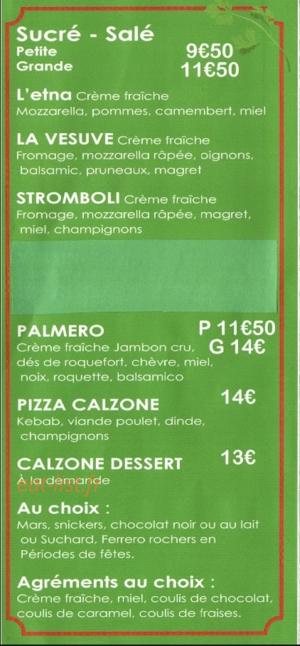 Tonino Pizza — carte page 5